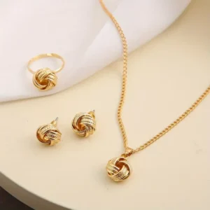 Golden Knot Jewelry Set