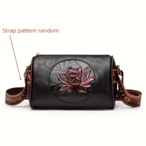 Floral Embossed Crossbody Bag