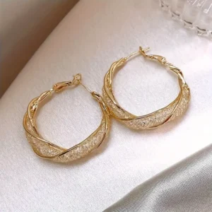 Elegant Metal Hoop Earrings