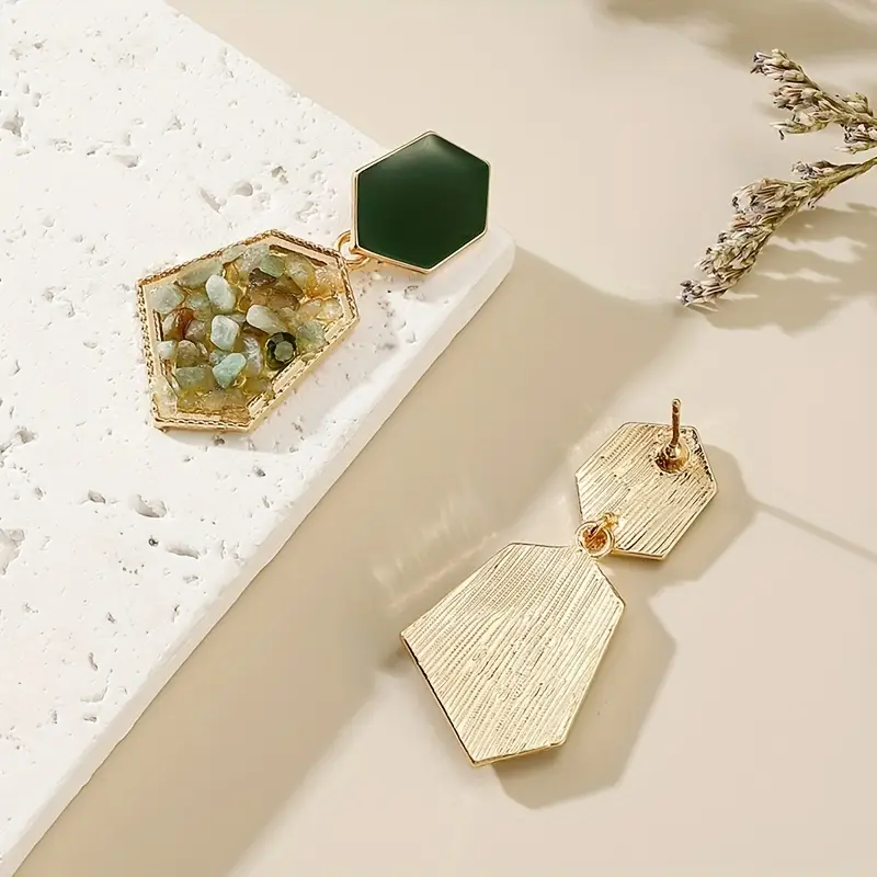 Emerald Cascade Earrings - Image 4