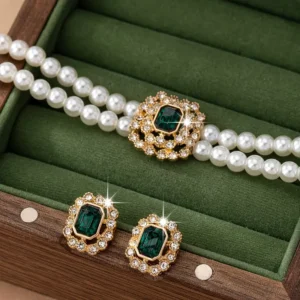 Emerald Pearl Choker Set